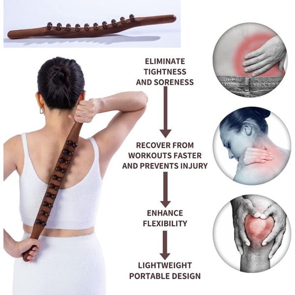 Tre Lymphatic Drenage Massager Håndholdt Massasje Pinn Lymphatic Drenage Verktøy
