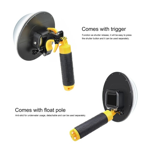 Dome Port for GoPro Hero Black Vattenproof Case Diving Housing Float Grip for Go Pro