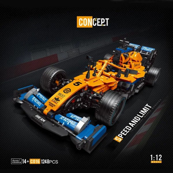 Bygning klodser F1 Formel Fjernbetjening Kontrol Super Racing Bil Moc Bricks RC Teknisk Model Legetøj