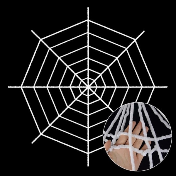 Svart Skrämmande Jätte Spindel Enorm Spindel Web Halloween Dekoration för Hem