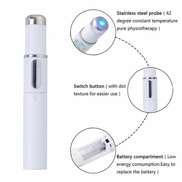 Blå Lys Ansigtsbehandling Maskin Acne Rynke Fjernelse Laser Pen Hud Pletter Fjernelse Anti Skrampe Spider Vene Eraser