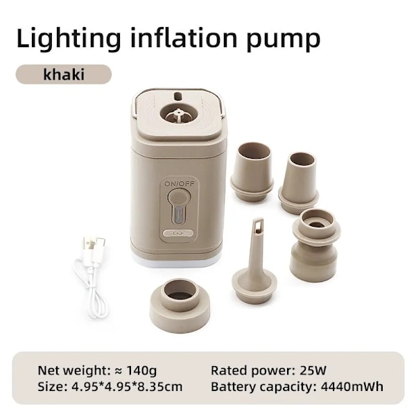 Elektrisk Luft Pumpe Bærbar Trådløs Luft Kompressor Inflator/Deflator Pumper