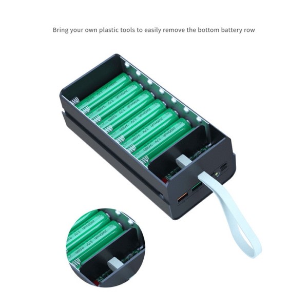 Lommelygte Batteri Oplader Boks Power Bank Holder DIY Shell Etuiet