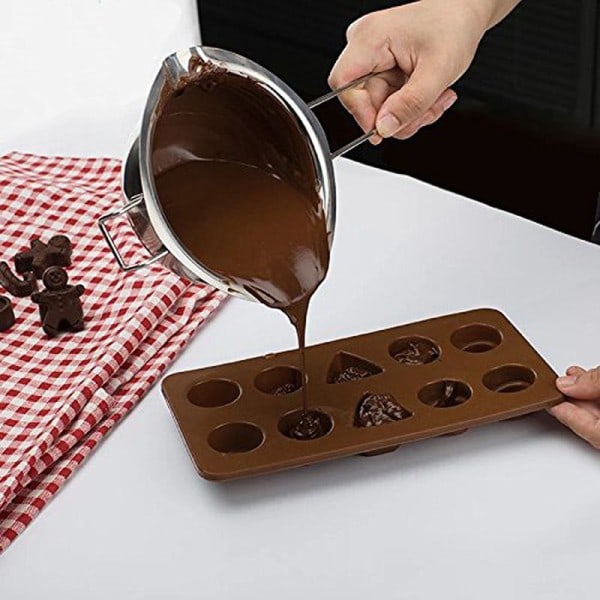 Rostfritt stål stearinljus smältning gryta mat kvalitet choklad is kuber smör godis smältning behållare bakning