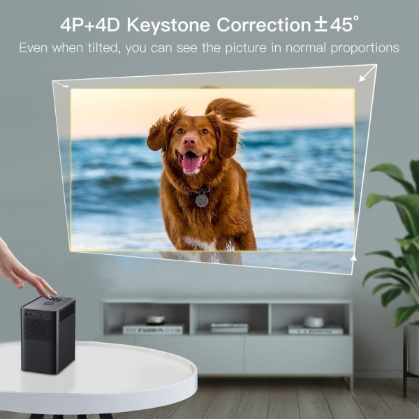S Portable 1080P Hem Theater Video LED Bluetooth Mini Projector Android 10.0  Projector