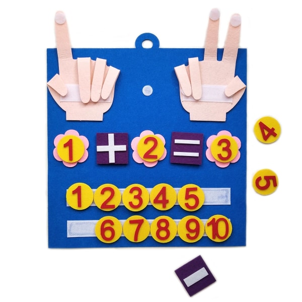 Bästa kvalitet Barn Montessori Leksaker Filt Finger Siffror Matematik Leksaks Barn Räkna Tidigt Lärande För Småbarn Intelligens Utveckla 30*30cm