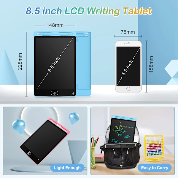 LCD kirjoitus tabletti taulu,Dpiirustus tabletti Lapset lelut, opetuslelut 3 4 5 6 7 vuotiaille tytöille pojille vauva lapsille lelut