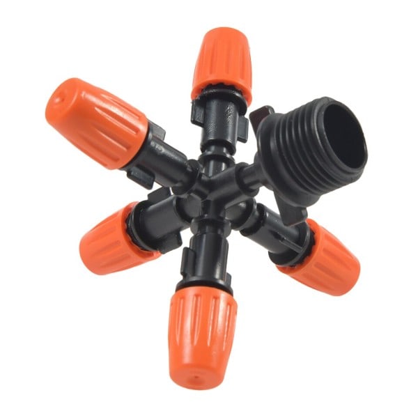 Tåke sprinkler 5-veis tåke sprinkler dyse justerbar dåke tåke vann 1 sett automatisk blomst