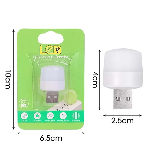 5 kpl Mini Mosquito Killer Night Light Kannettava LED Ei säteilyä Hyönteisten tappaja valo USB liitin sähkö Mosquito Killer valot