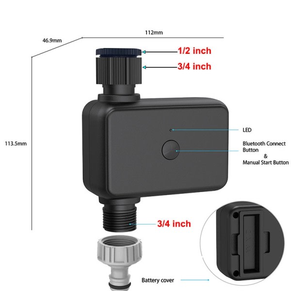 Smart Have Vanding Timer Wifi Automatisk Dryp Irigation Controller Smart Vand Ventil