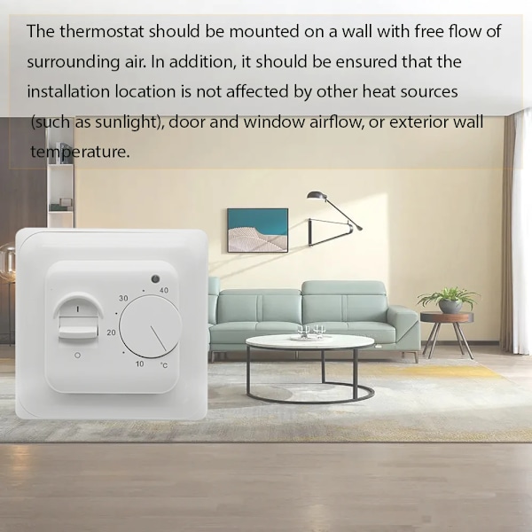Elektrisk Gulv Varme Rom Termostat Manuell Gulv Varme Kabel
