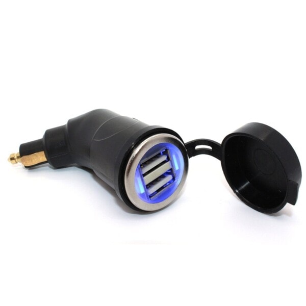 Kaareva 3.3A moottoripyörä virta sovitin kaksois USB laturi