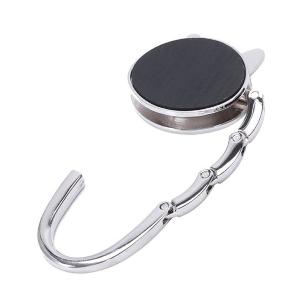 Cat Cartoon Vikbar Silver Tone Handväska Hook Antislip Gummi Base väska hållare