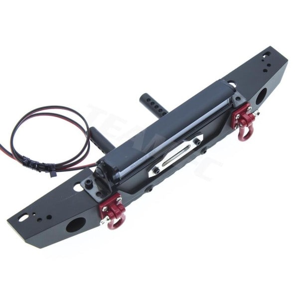 1 stk Justerbar Metal Forside Kofanger med lys stang til 1/10 RC Crawler Trax TRX4 Defender