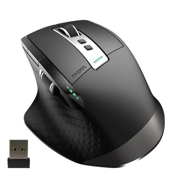 Multimodus Oppladbar Trådløs Mus Ergonomisk DPI Bluetooth Mus