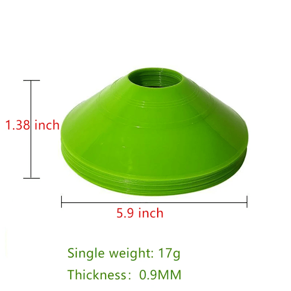 10 bitar Cone Set Fotboll Träningsutrustning för Kid Pro Disc Cones Agility Motion Hinder Undvika Sport Träning Tillbehör