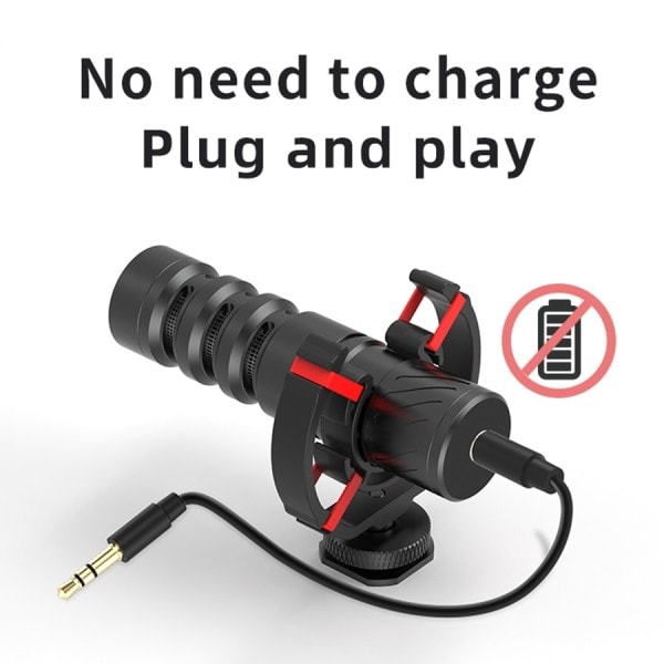 Professionell DSLR Kamera Mikrofon Hagelgevär Mikrofon Kardioid Pickup