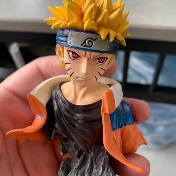 Anime Mini Naruto Uzumaki Naruto Barndom Byst Staty Anime Action Figur Staty Action Figur