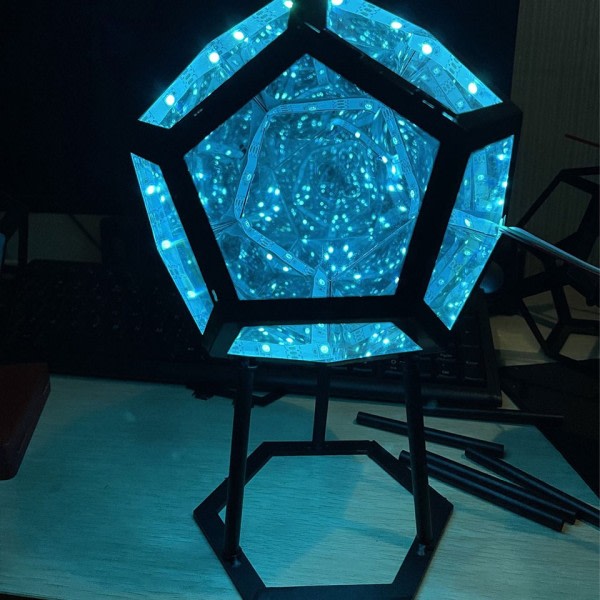 Joulu Sisustus Yö Valot Creative Cool Infinite Dodecahedron Creative Cool Color Art Lights