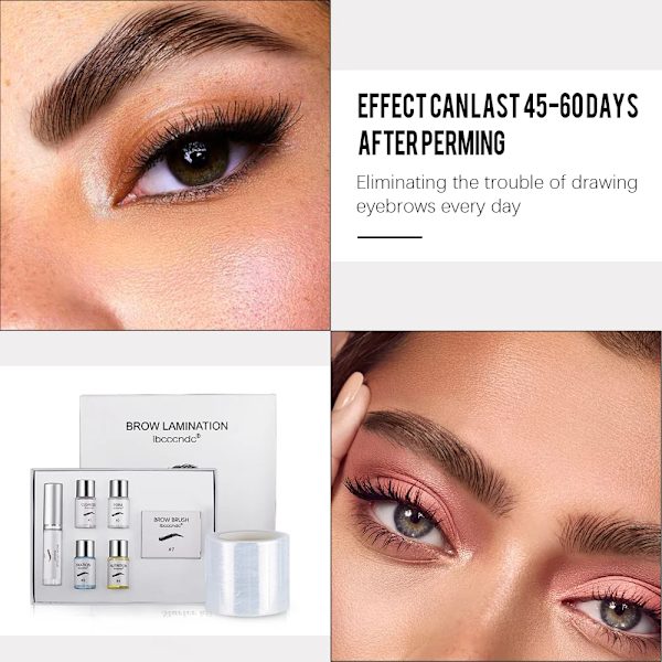 Brow Lamination Kit Ögonbryn Lifting Perming Lotion Kit Med Brush Cling Flim Verktyg