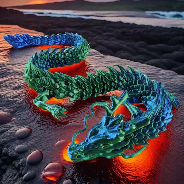 3D Drake Roterbar ledad Drake Ägg Barn Gåvor Realistisk Drake Staty