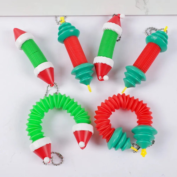 4 kpl joulu kuusi hattu  mini pop putket sensoriset lelut lapsille