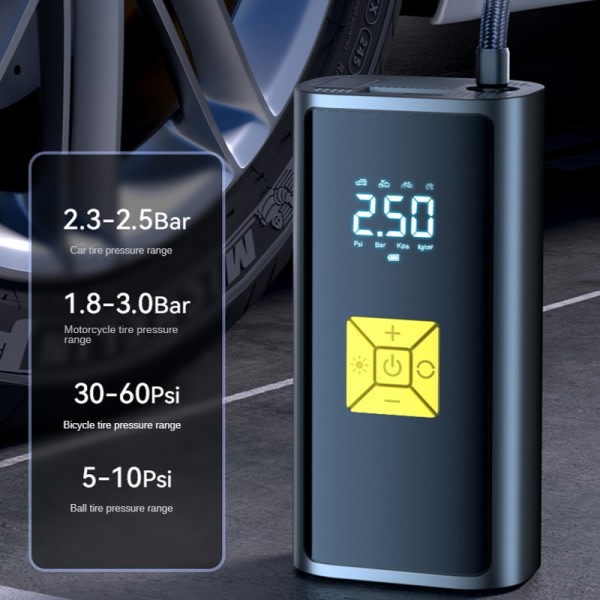 Multifunktionel Dæk Inflator Bil Luft Kompressor 150PSI Portable Dæk Luft Pumpe