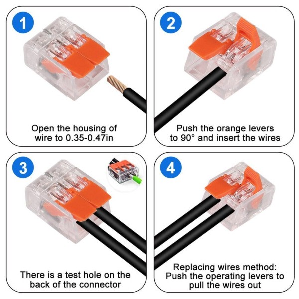 Ledning blokk klemme terminal kabel for elektrisk koblinger gjenbrukbar mini hurtig hjem ledning terminal kontakt