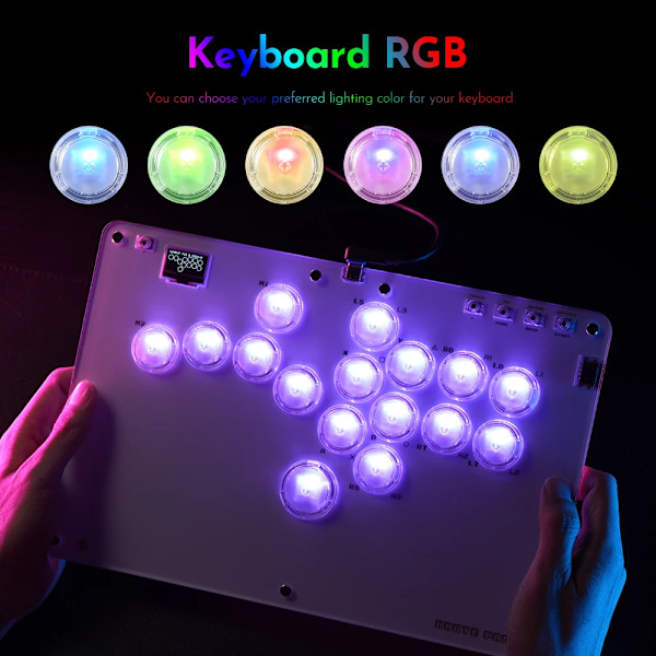 Arcade Hitbox Controller Knapp Fälg spaklös Arcade Stick Controller