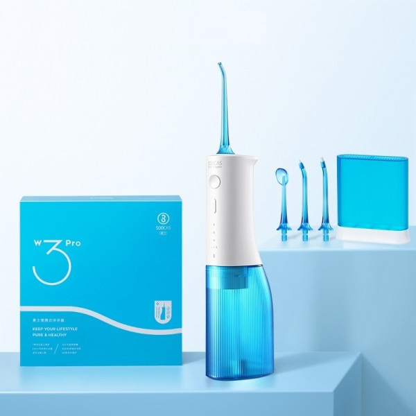 W3 Pro Vatten Flosser Tänder 4 Typ Munstycke Renare Oral Irrigator Typ-c Uppladdningsbart rengöringsmedel