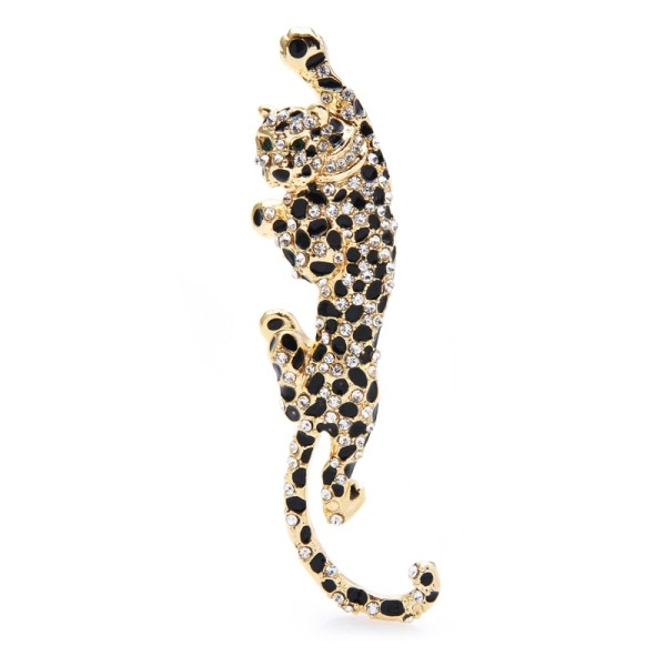 Klatring Leopard Sølje Nåler For Kvinner Og Menn Emalje Dyr Søljer Luksus Smykker