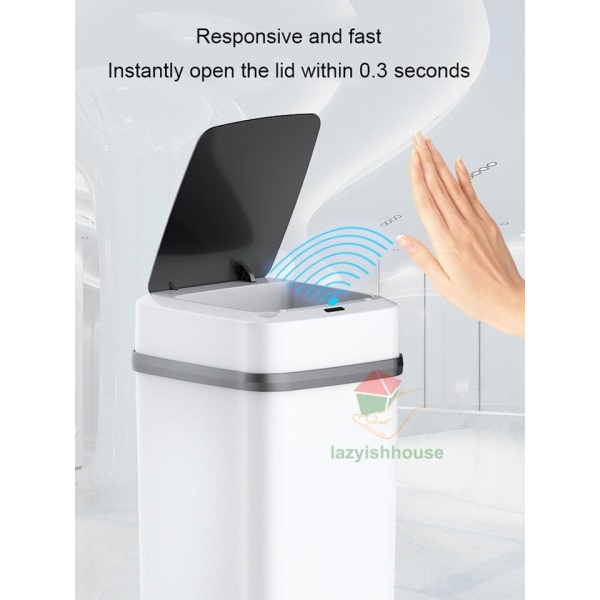 15L badrum touch soptunna i toaletten smart sopor hink avfallskärl soptunna