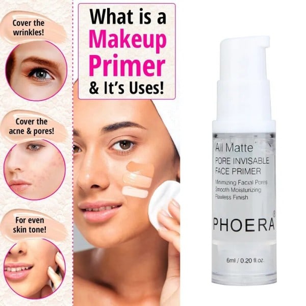 Flytende Matt Face Base Primer Transparent Usynlig Pore Makeup Fine Lines Oil-control Facial Cream Brighten Foundation