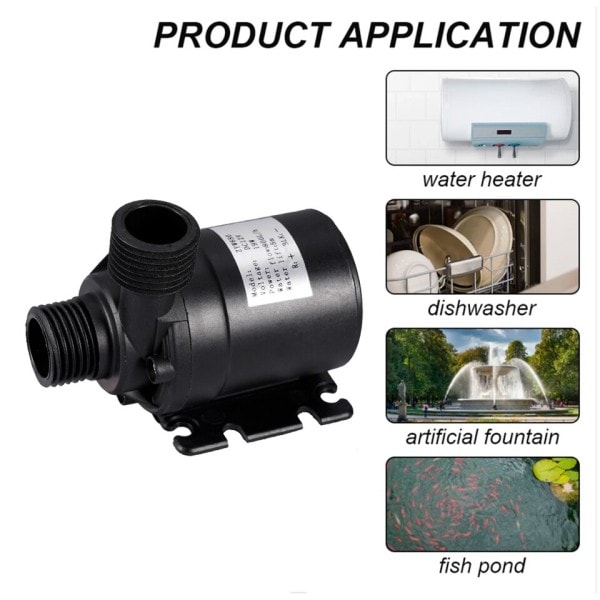 50W 800l/h Borstlös Solar Vatten Pump Monocrystalline Silicon Low Noise Continuous Arbete Dam Pump