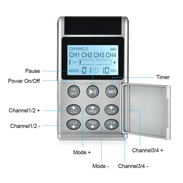 15 Modes EMS Elektrisk Muskel Stimulator TENS Fysioterapi Puls Fuld Krop Massager Maskin