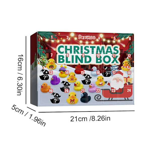 Jul advent kalender med 24 gummi ankor 24 dagar nedräkning kalender