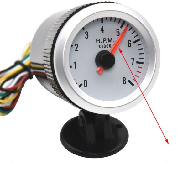 Auto Bil Tacho Gauge Blå LED 12V Display Tachometer