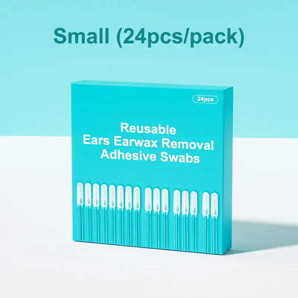 24 bitar Engångs Sticky Ear Swabs Pick Återanvändbara Ear Cleaner Soft Silicon Earon Wax Borttagningsverktyg