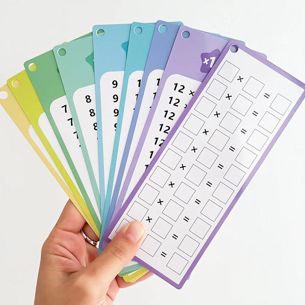 Beste kvalitet 0-12 Multiplikasjon Diagram Tider Tabell Kort Selv Sjekk Matte Læring ToolmMontessori Matematisk Opplæring Læring Hjelpemidler