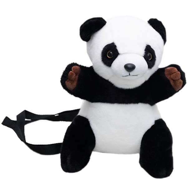 Simulering 32cm Panda Ryggsekk Jenter Gutter Plysj Justerbar Skolevesker Fylt Dyr veske