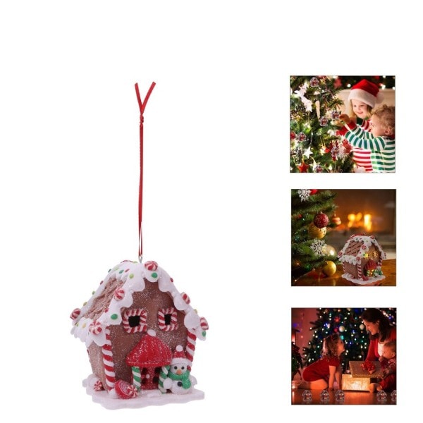 Jul LED Harpiks Hus pynt Vakker Lysende Hus Pendel LED Belysning Jule Hus