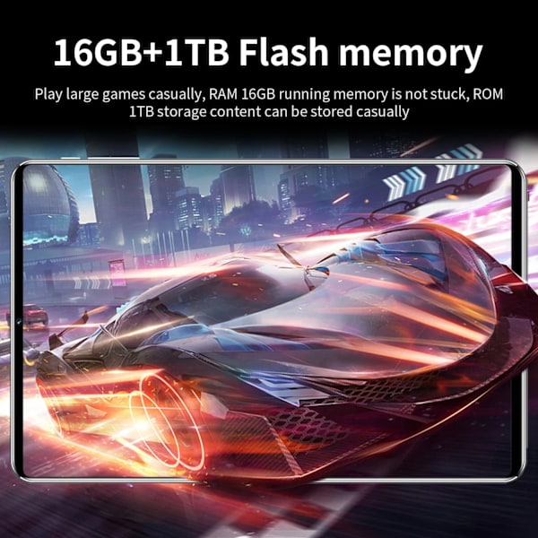 11,6 tommer Netværk Android 13,0 Tablet 16GB RAM 1TB ROM 16MP 32MP 10 Core 12000mAh tablet 4 5G Wifi Tablet