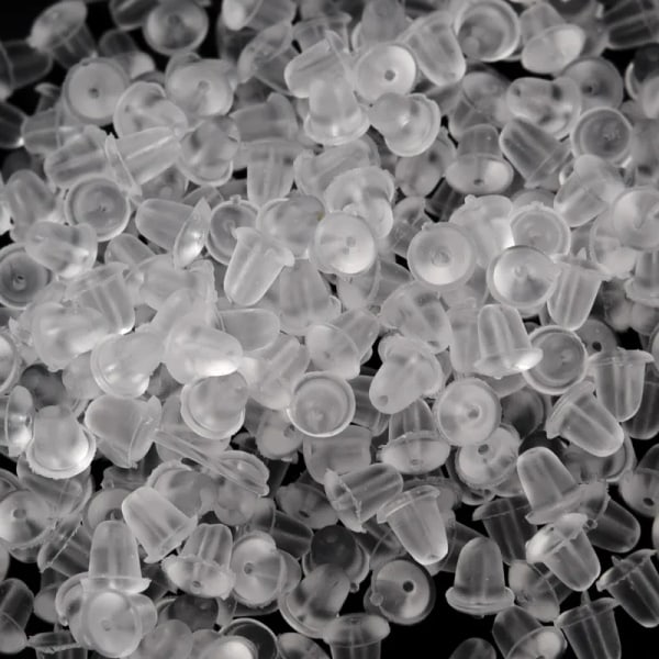 1000 kpl 4MM pehmeä silikoni kumi korvakoru selkä tulpat nappiin  teitse koruja korvakoru löydöt tarvikkeita