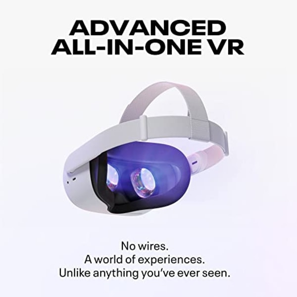 Quest 2 Avancerat Allt-i-ett Virtual Reality VR Headset Display Panoramic Somatosensory Game Consol 128GB