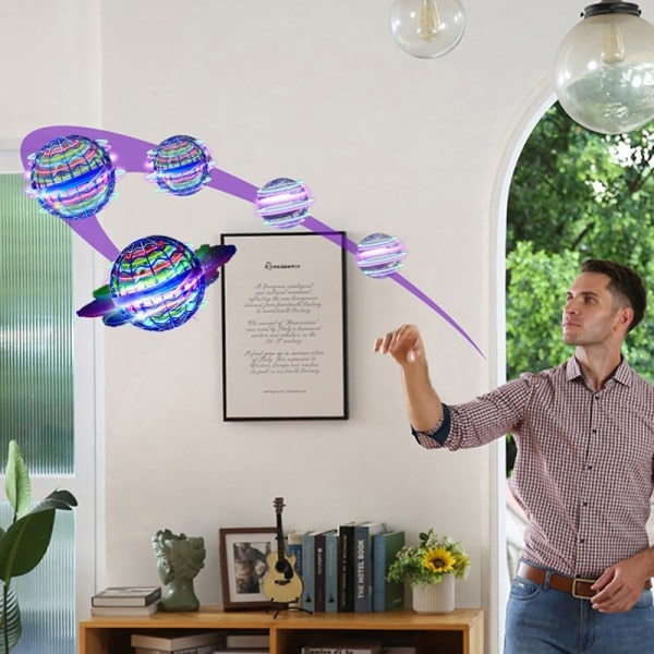 Fly Ball Hand Kontroll Drone Helikopter Roterande Mini Fly Ball LED Belysning Inomhus Utomhus Leksaker