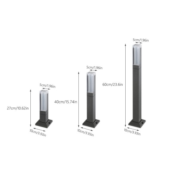 Ulkokäyttöön vedenpitävä IP65 10W LED nurmikon lamppu  alumiini pylväs puutarha polku neliö maisema nurmikon valot