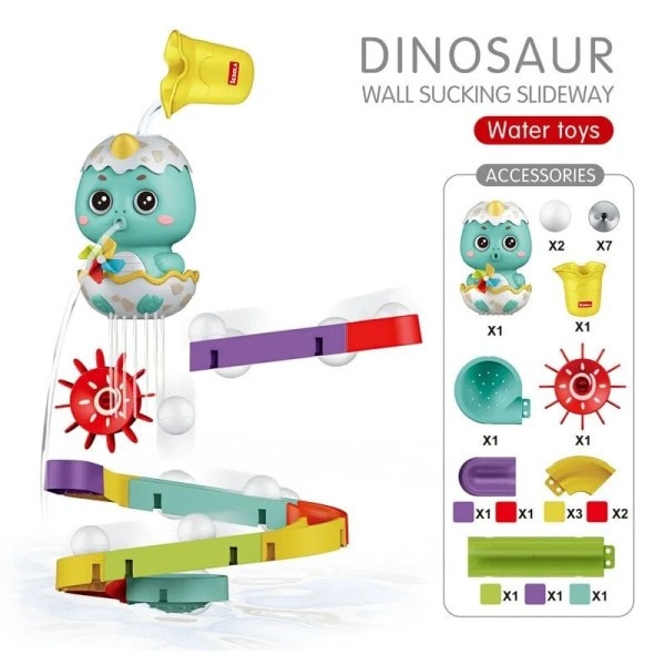 Baby badekar legetøj småbarn badekar badekar pool klodser legetøj dinosaur vand rutschebane legetøj