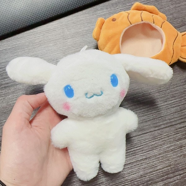 Nøglering Sød Cinnamoroll Plys Legetøj Nøglering Anime Fyld Plushie Dukke vedhæng Nøgleringe