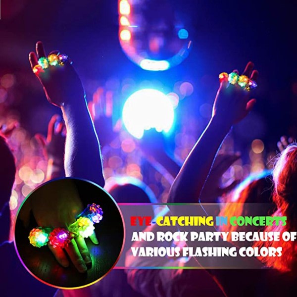 Glødende ringe LED Lys Op Lysende Ringe Fest Favour Legetøj Flash Led Lys Glow In The The Dark Bryllup Fest forsyninger