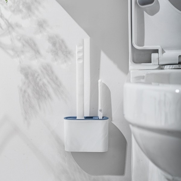 Silikoni TPR WC harja ja pidike WC kulho harja pidikkeellä setti seinä riippuva wc harja